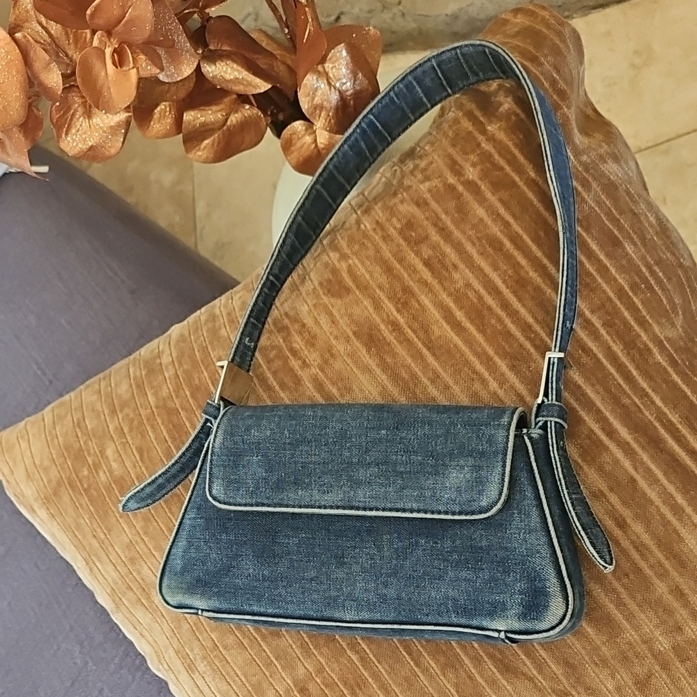 Zara Blue Denim Shoulder Bag